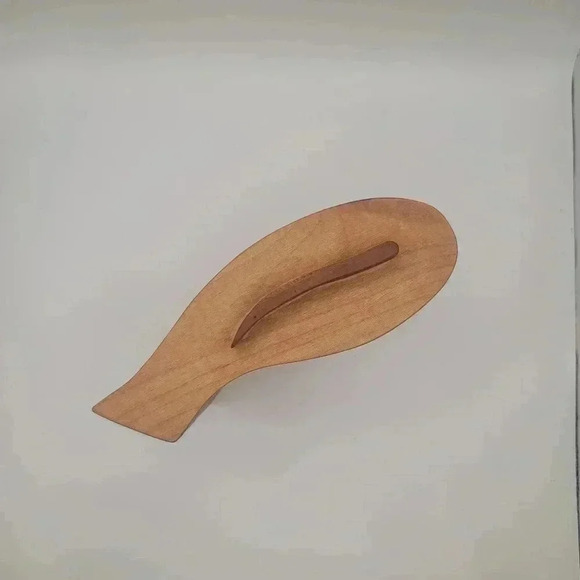 Keepsake Box Nautical Wave Shaped Cherry Wood Bandsaw 2 Compartment Handmade. - Picture 8 of 12